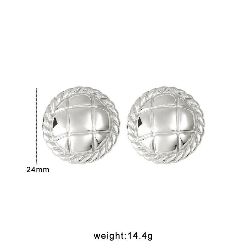 Meishiduo Retro Geometric Spiral Earrings in Titanium Steel