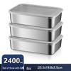ZISIZ Stainless Steel Rectangular Food Storage Container Set