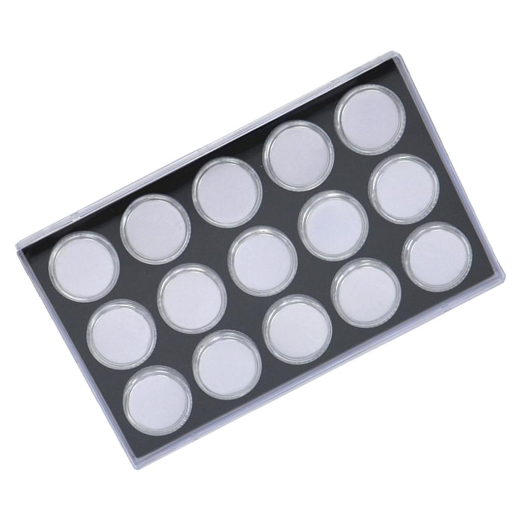 15pcs Gemstone Display Box Small Round Acrylic Containers for Loose Diamonds and Colored Gems with Velvet Foam