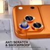 Třpytivý oranžový kryt chrániče obrazovky objektivu fotoaparátu pro iPhone 17 Pro Max Air 17Pro iPhone17 Ochrana z tvrzeného skla Dekorace Telefonní příslušenství