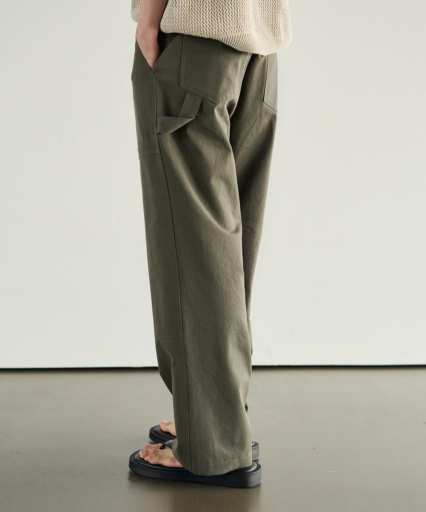 ROTEMBER Double Knee Patch Carpenter Work Pants [Khaki]