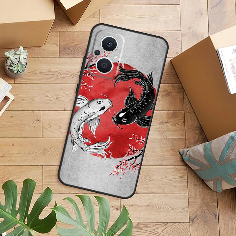 Koi Fish Yin Yang Phone Case For OPPO Reno 14 12 11 13 F 10 Pro 8T 7 8 Lite OPPO Find X8 X6 X5 X9 Pro Cover