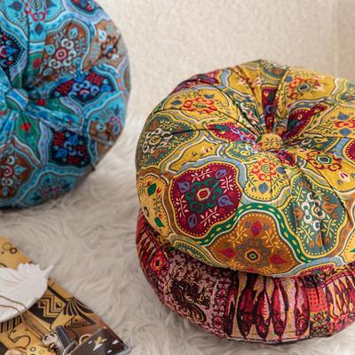 Sturdy Handmade Color-Block Pumpkin Futon Cushion & Throw Pillow