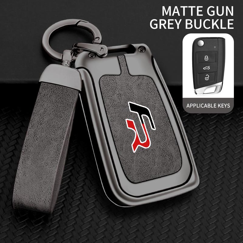 Vrdpn5 Suitable for Seat Ateca Leon FR 2 Ibiza Zinc Alloy Car Key Cover High-end Genuine Leather Car Key Case Buckle Auto Accessories