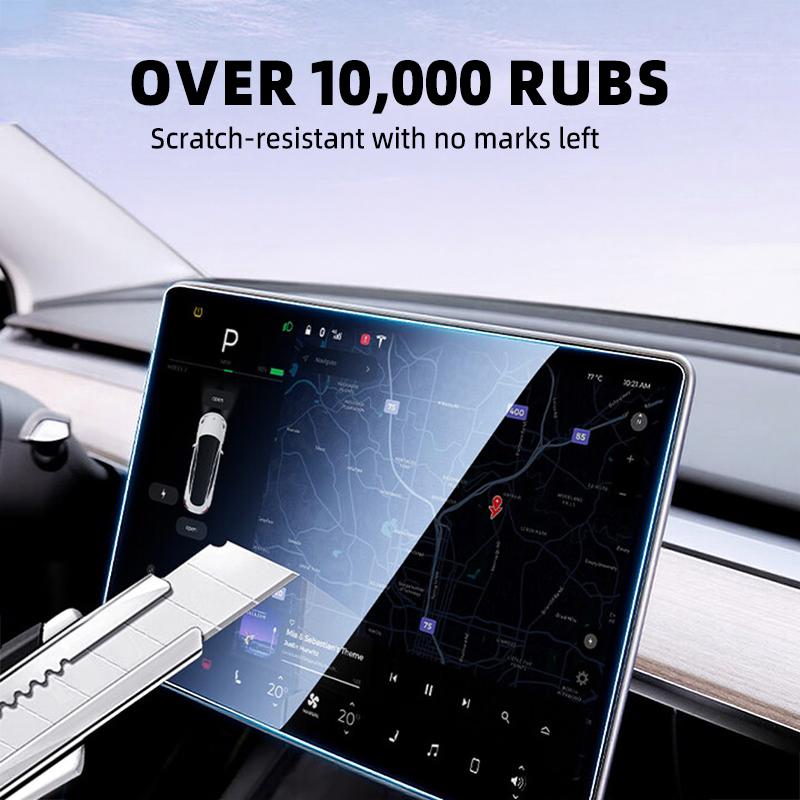 For Tesla Model 3 Y Car Navigation Screen Protector Center Control Screen Glass Film Tempered Glass Anti Scratch Protection Film