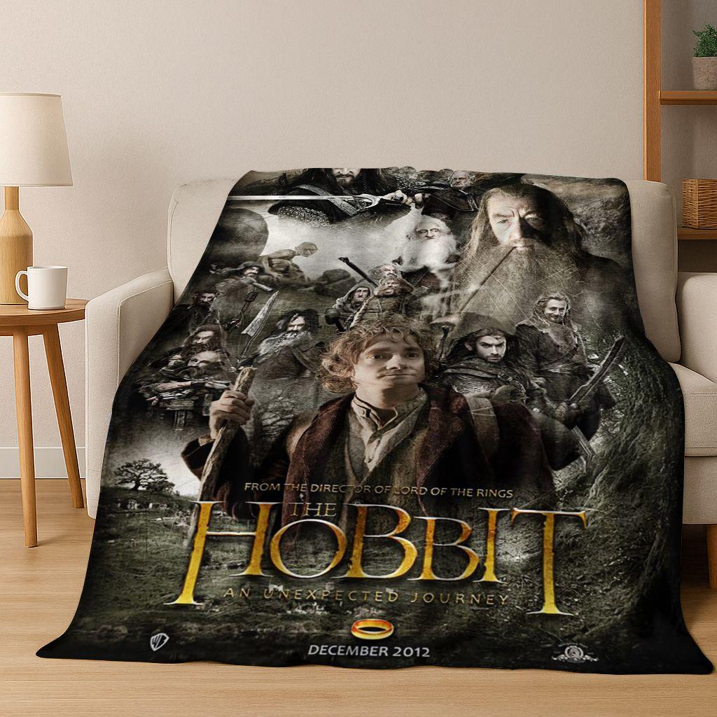 26 Style L-Lord of Rings H-Hobbit Movie Flannel Blanket,Warm and Cozy Soft Throw Blanket for Home Bedroom Bed Sofa Cover Gift