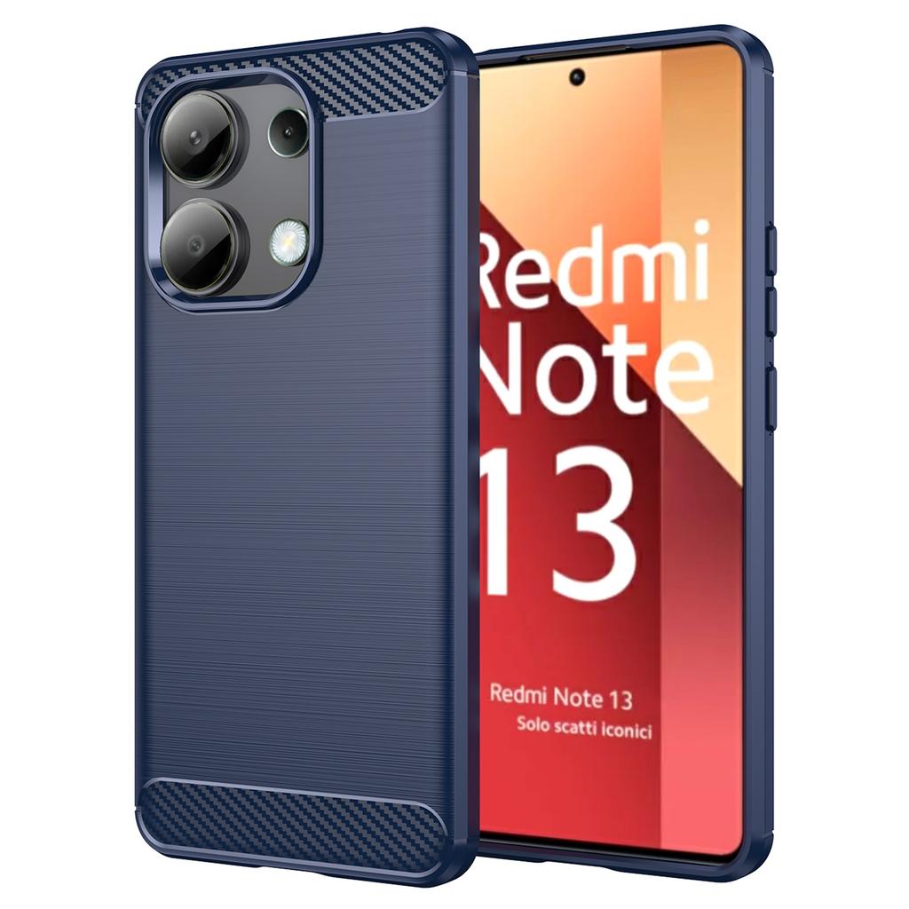 Pour Xiaomi Redmi Note 13 4G Étui TPU Texture Fibre de Carbone Housse de Téléphone Mobile