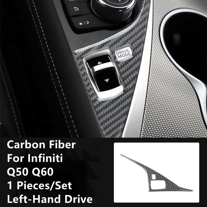Carbon Fiber Car Interior Modification Cover Trim Strips Decorative Stickers For Infiniti Q50 Q60 Car Styling Inner