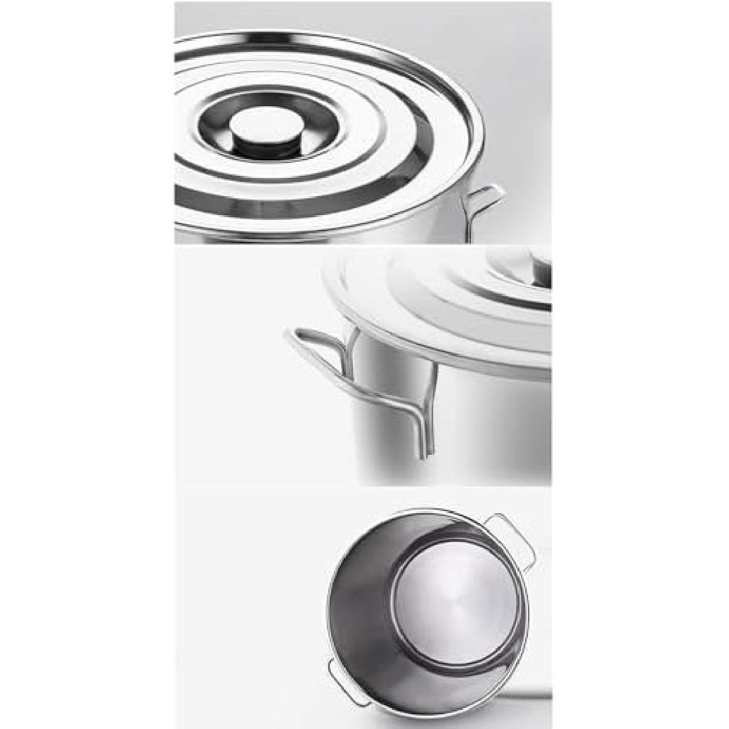 Stainless Steel Stock Pot - Stock Pot With Spigot, Round Stock Pot With Soft-Touch Handles, Stainless Steel Soup Stockpot Composite Bottom 5-90L Wine