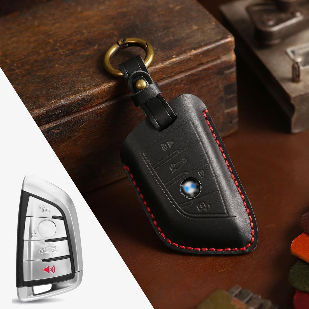 Leather Key Cover Is Suitable For Bmw Key Cover, Blade Pure Handmade Car Key Cover Can Be