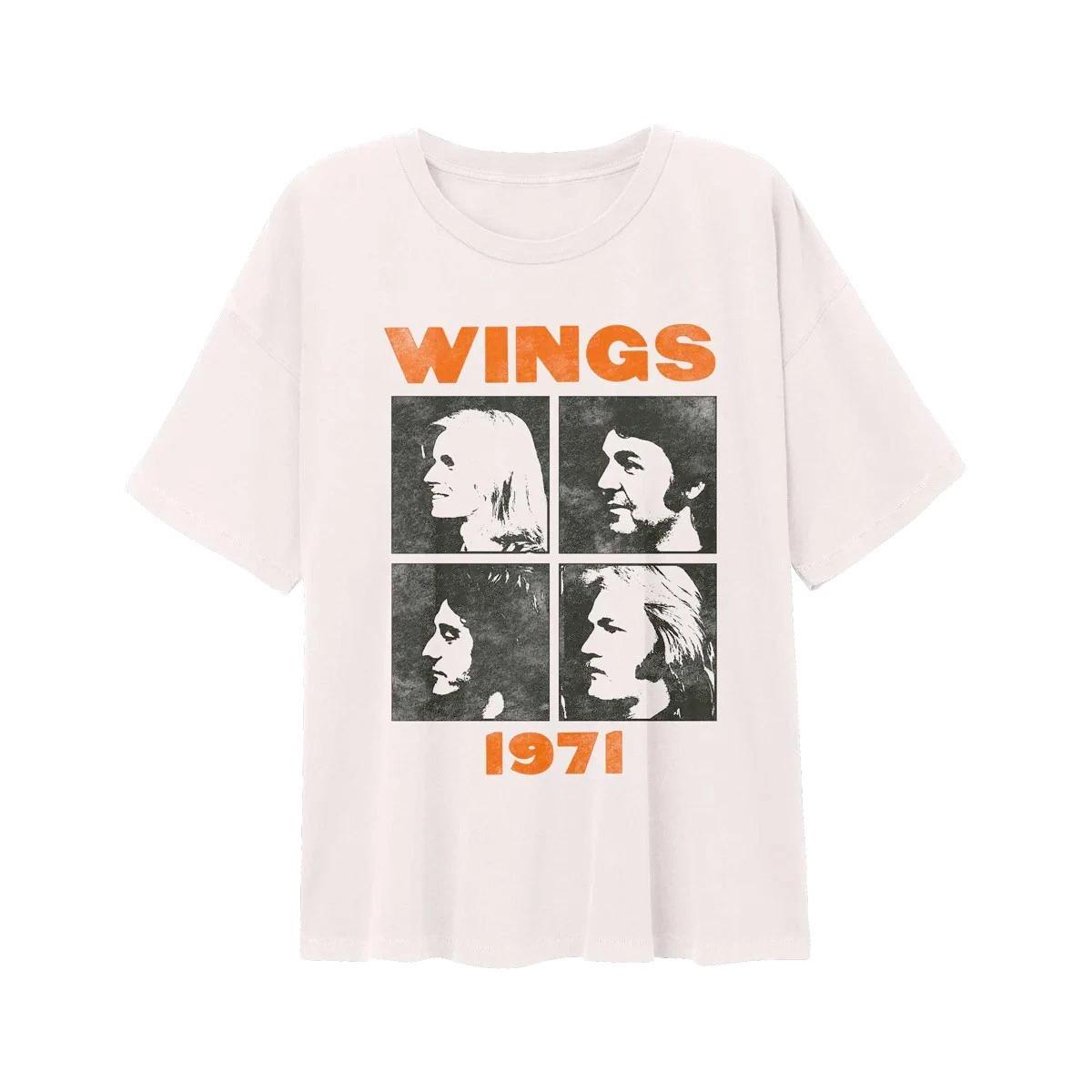 Vintage Wings Band Photo 100% Cotton T-shirt Mens Tees Top All T-Shirt Tee Top Unisex 2F985 M
