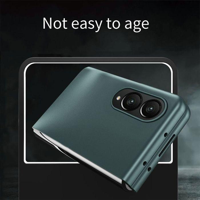 Hülle mit 2 gehärteten Gläsern für Samsung Galaxy Z Fold 8, Hartes Kratzfestes Stoßfestes Nachtgrün