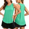 Womens Sleeveless Athletic Top Lightweight Breathable Tank for Sports Tennis Running Yoga and Gym Activities