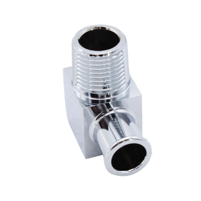 1pc 90 Deg Heater Hose Fitting 5/8" 1/2" Npt Hose Barb Chrome Billet Aluminum For Universal Water Pumps or Intake Manifolds
