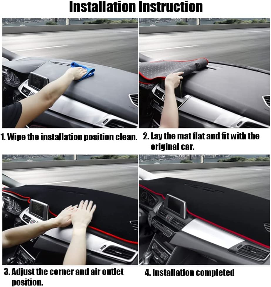 Car Dashboard Mat, Compatible with Toyota Allion/Premio 2007-2021 LHD/RHD Interior Dashboard Cover Auto Dash Mat Carpet Sunshade Pad