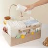 Cartoon Print Diaper Organizer Felt Material Baby Diaper Holder  Mommy Storage