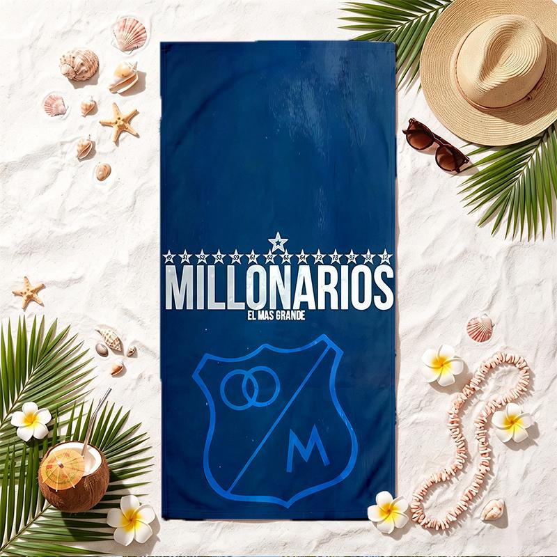 Millonarios FC Soft Beach Towel Stylish Beach Pool Towel for Summer Seaside Vacation Travel