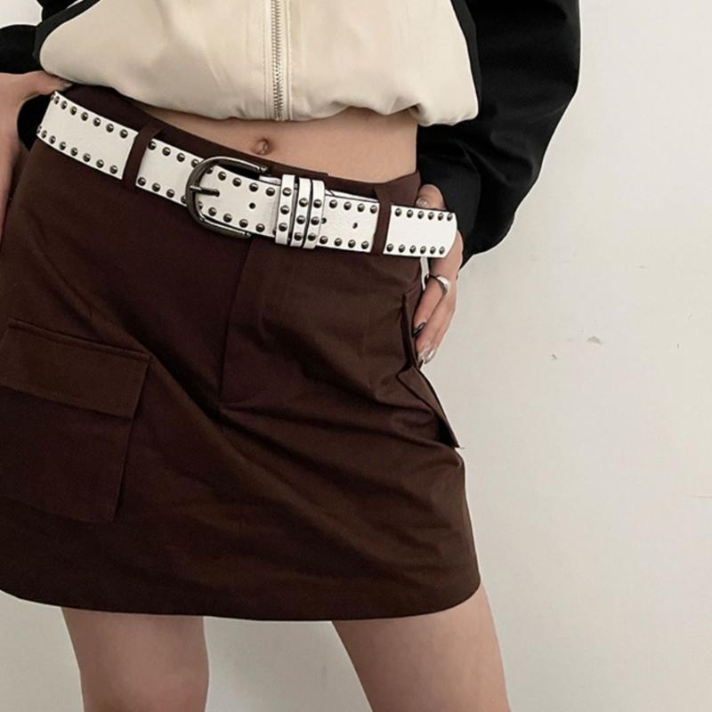 PU Waist Belts with Adjustable Pin Buckle Thin Adjustable Waist Belt Universal Woman Dresses Skirt Coat Waistband