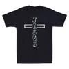 Jesus Hand Drawn Cross Shirt Christian Bible Faith Funny Quote Retro Men T-shirt