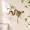 Vase Wall Mounted Planter Wooden Flower Pot Water Plant Tube Stand Planter Holder  Living Room