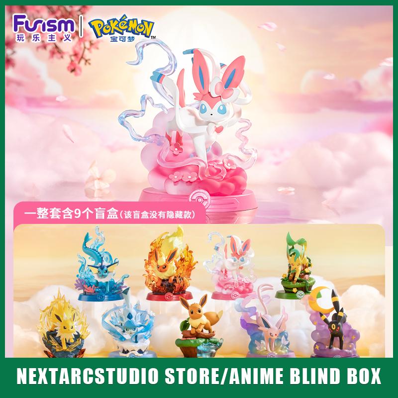 Anime Pokemon Funism Original Adventure Eevee Family Suit BlindBox Flareon Espeon Sylveon ActionFigure Collection Model Toy Gift Kid Friendly