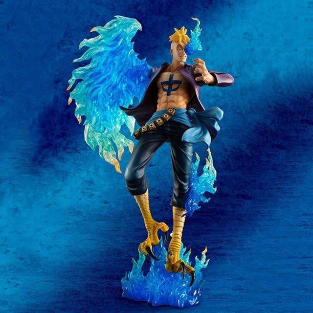 One Piece Marco Anime Action Figure Model 28cm Pvc Statue Collectible Toys for Kids Figma Quality Assurance Desktop Decoration