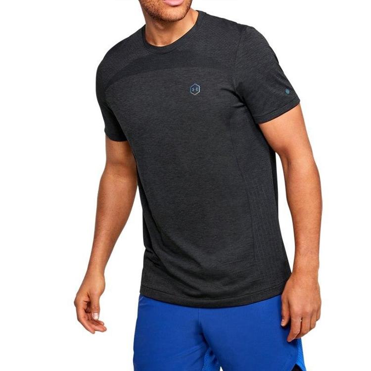 Under Armour Casual Sports Round Neck Breathable T-Shirt Men Tops Black 1351448-001