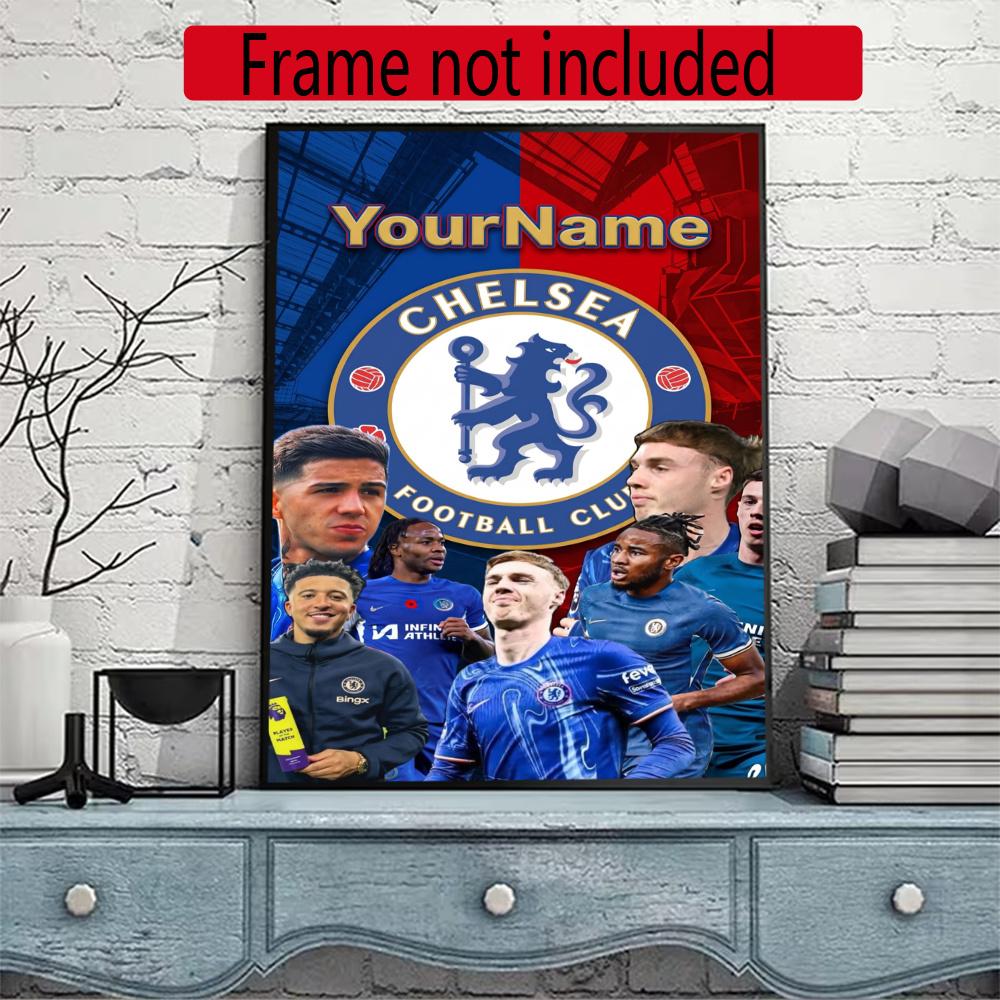 Chelsea Fc Customize Your Name Diamond Painting Round Diamond Rhinestones Mosaic Diamond Embroidery Wall Paintings Rhinestones Gift Frameless