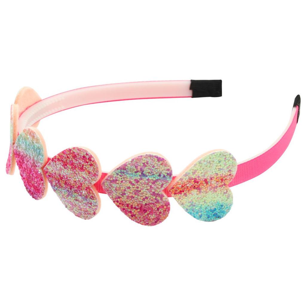 Colorful Mermaid Heart & Star Rainbow Headband - Kids' Party Hair Accessory