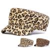 Unisex Leopardendruck Persönlichkeit Militärhüte Flache Kappe Baseballkappen Für Damen Outdoor-Sport Kadetten Sonnenschutzhut