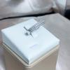 Silver Classic Full Diamond Pair Ring Personality Zircon Three Row Diamond Ring Female Wedding Engagement Valentine's Day