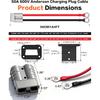 IZTOSS 2PCS 50A Anderson Connector 6 To 12 Gauge Battery Quick Connect/Disconnect Connector 3.28FT 8AWG Cable O-Ring Terminal With Bracket And