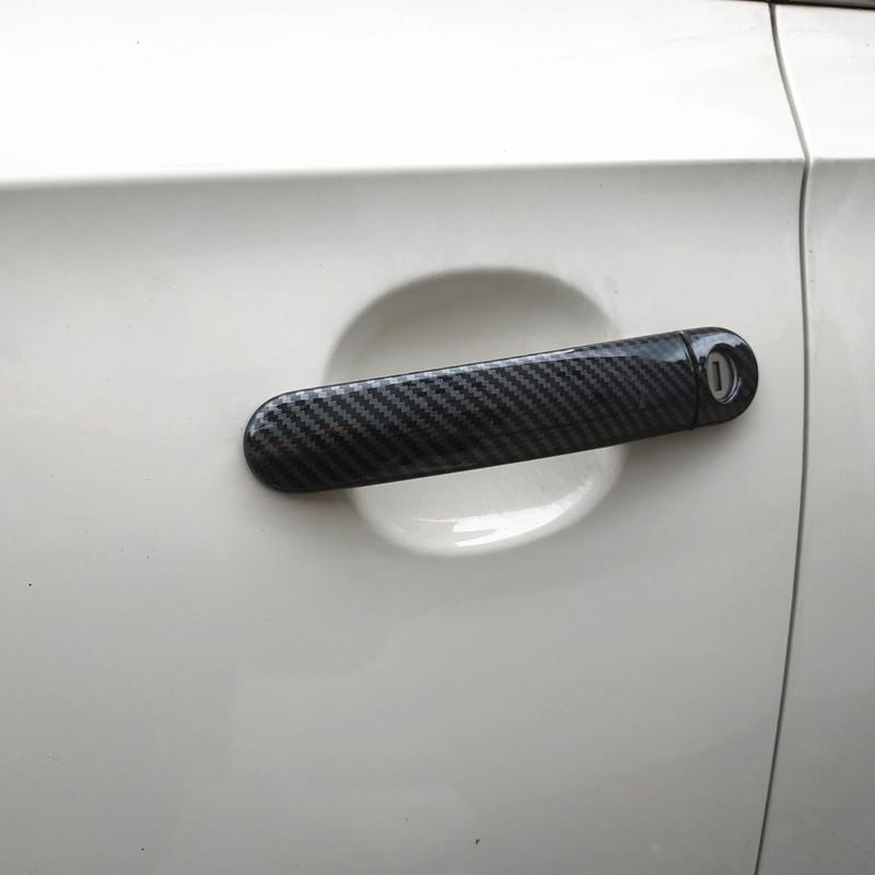 Door Handle Cover Trim for Skoda Octavia 1 MK1 1U VRS 2 MK2 1Z Combi Wagon Accessories Plastic Imitation Carbon Fiber