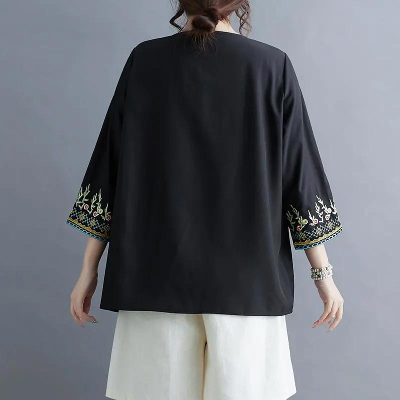 Oberteile Damen Baumwolle Sommer Große Größe T-Shirt V-Ausschnitt Locker Bedruckt Lässig Pullover T-Shirt Top