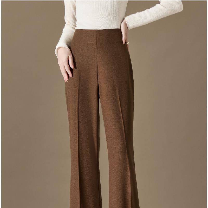 

Женские шерстяные брюки прилегающего силуэта - Коллекция начала осени Medium кофейный