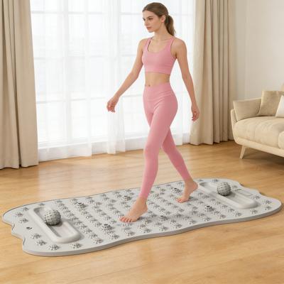 Tapete Massageador de Pés com Bolas Duplas Alívio da Dor nos Pés Almofada de Pontos de Pressão Relaxamento dos Pés Almofada de Reflexologia Antiderrapante Antifadiga Caminhar