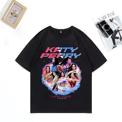 Katy Perry The Lifetimes Tour Druck T-Shirts Herren Damen Kurzarm Baumwolle T-Shirts Katy Perry T-Shirts Unisex Y2k Oberteile Streetw...