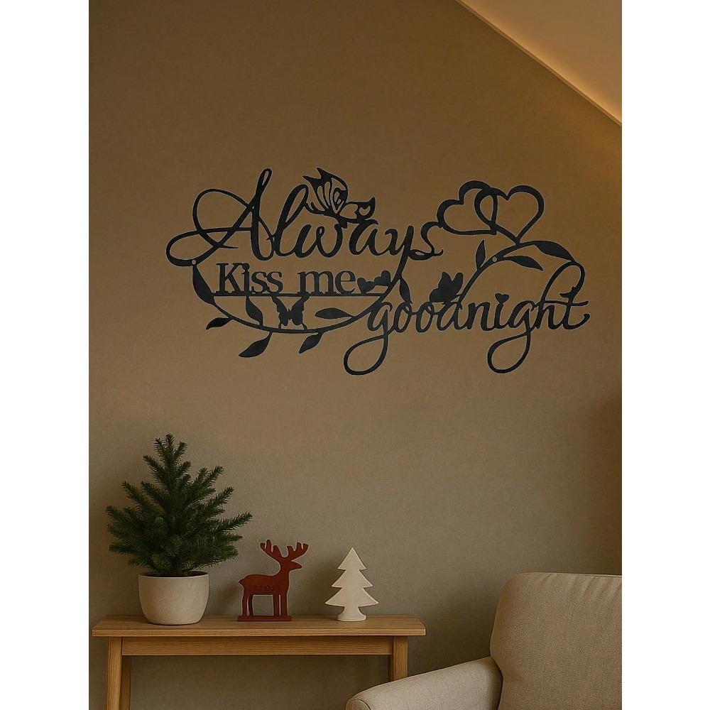 Metal Wall Art Romantic Love Sign Home Decor Living Room Bedroom Wedding Decoration Gift