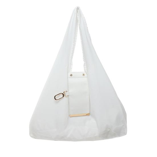 Keychain Tote Bag Foldable Expandable Mini Bag with Key Ring Portable Nylon Handbag Reusable Travel Grocery Bag for Daily Shopping Supplies