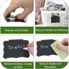 50 Pcs Reble Storage Bin Labels - Clip On Closet & Basket Holder with 4 White Chalk Labels
