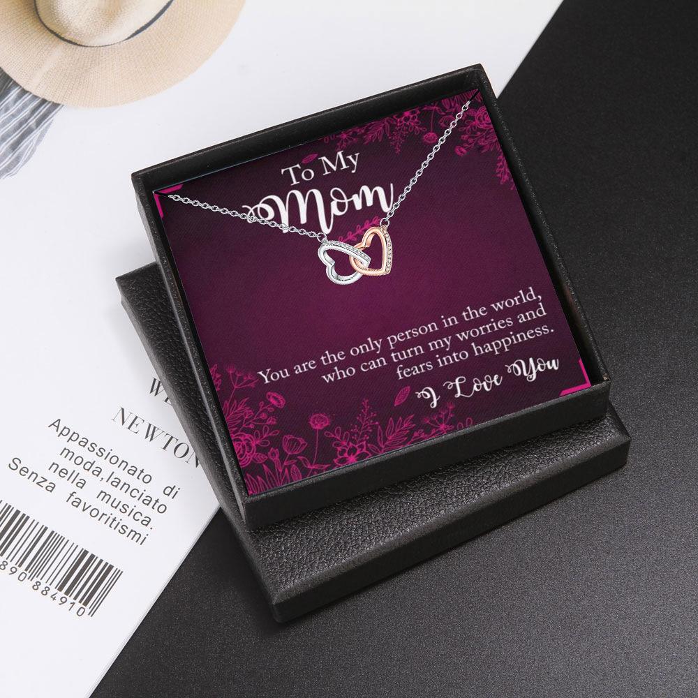 Colier Dublu Love Color-blocking pentru Personalitatea Femeilor Lanț Claviculă Dublu Inel Cadou de Ziua Mamei