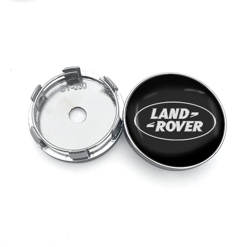 4 Stück 60mm Auto Radmitte Nabenkappe Felge Nabe Staubdichte Abdeckung Emblem für Land Rover Range Rover Defender Freelander Discovery 1 2 3 Evoque Rover