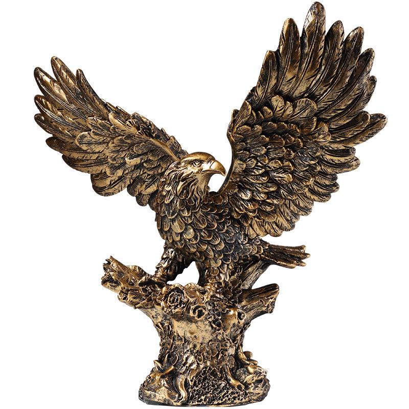 Bronze Antique Eagle Wine Cabinet Ornament for Living Room
