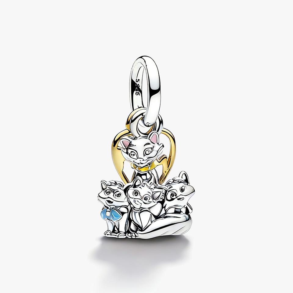 New 925 Silver Sparkling Love Heart Puppy Butterfly Beads Rose Turtle Cannibal Flower Pendant DIY Exquisite Charm Jewelry