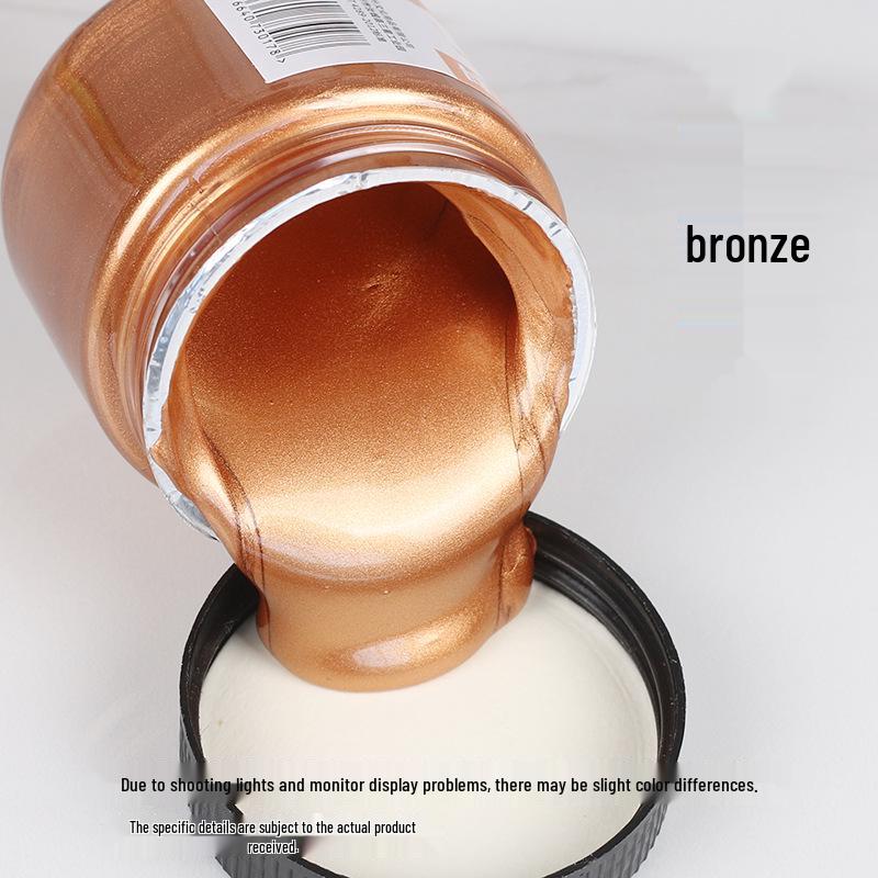 300ml Metallic Perlmutt Gold & Silber Acrylfarbe für Wand- und Handbemalung
