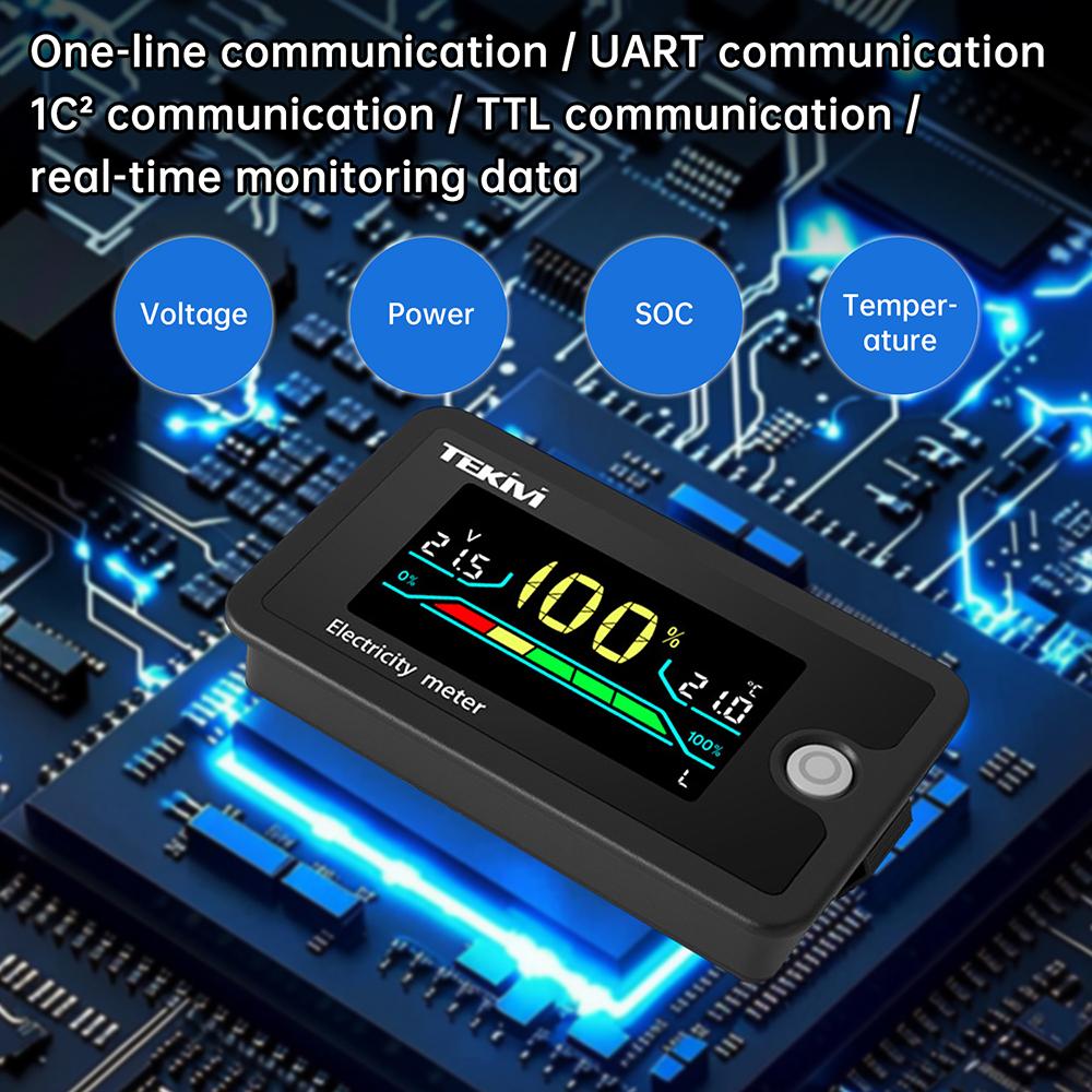 DC 8-100V LCD Digital Voltage Battery Capacity Indicator 12V 24V 48V 72V Lithium Acid Voltmeter Power Monitor For Car Motorcycle