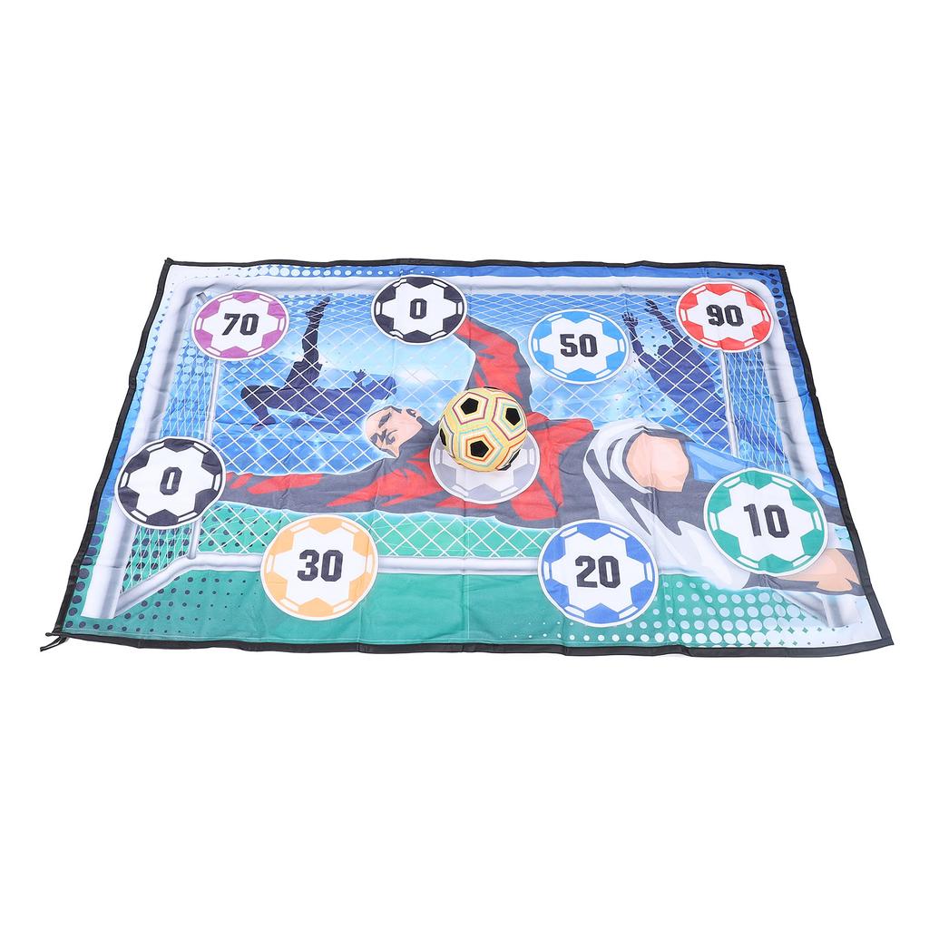Soccer   Game Mat Set Indoor Outdoor Foot  Toss Target Game Toss Soccer Goal Game with Soccer   for Boys