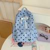 Schoolbag Korean Version of Small Fresh Polka Dot Schoolbag for Girls In Junior High School, Simple and Cute Student Backpack, High Value Fashion 