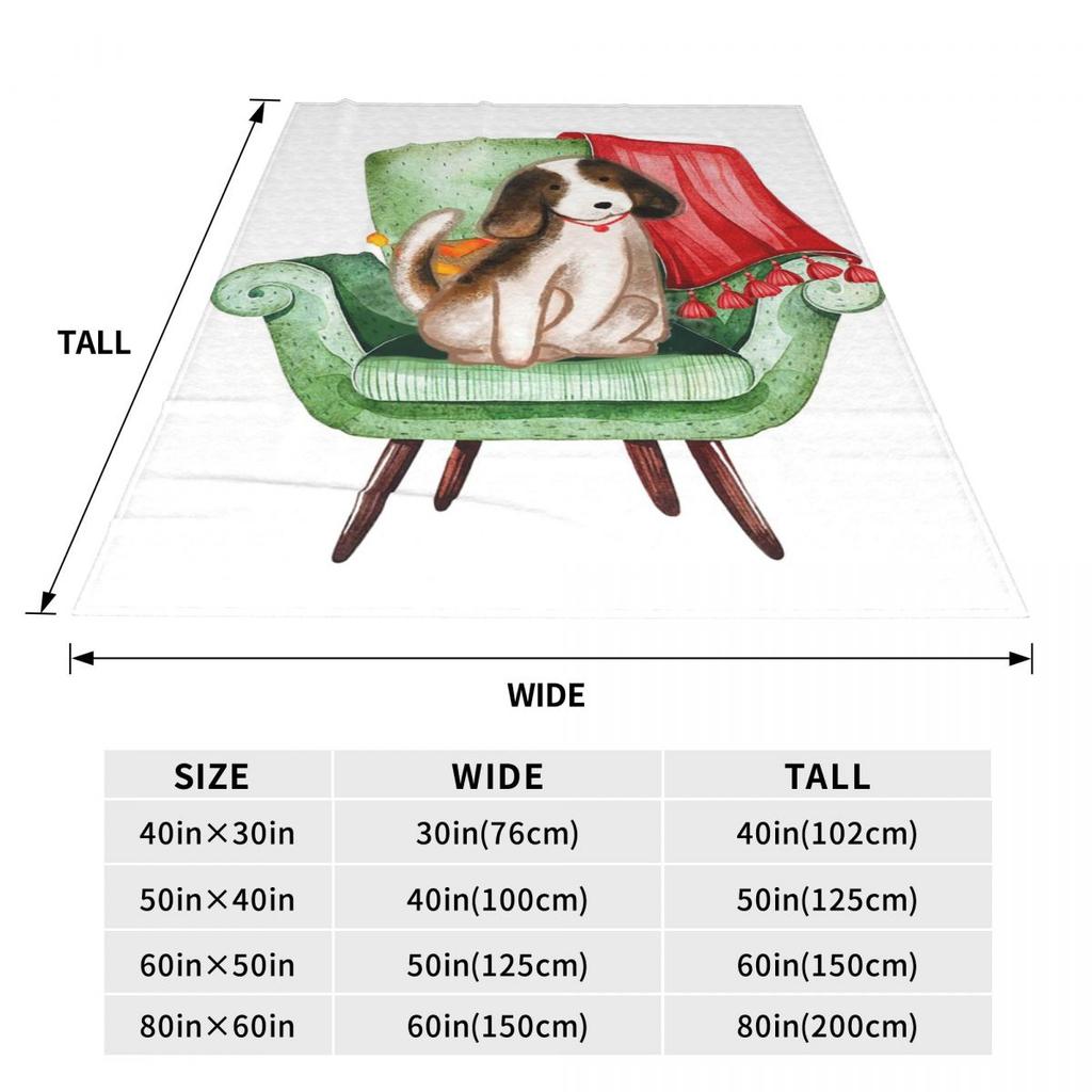 Happy Couch Dog Cute Beagle Blanket Soft Warm Flannel Throw Blanket Bedding for Bed Living room Picnic Travel Home Couch