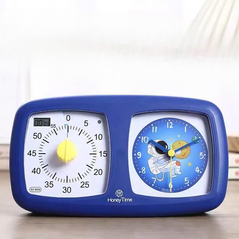 Dual Screen Visual Timer for Children and Students' Special Study Assignment Mute Alarm Clock Time Management Two In One